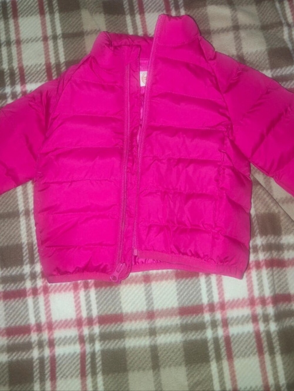 wonder nation Hot Pink Puffer Jacket for Kids